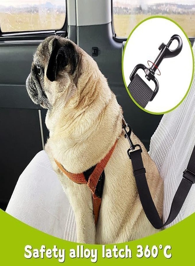 AMPLIN Pet Dog Cat Seat Belts, Car Headrest Restraint Adjustable Safety Leads Vehicle Seatbelt Harness, Durable Pet Seatbelt for Cars || Black (1) - Image 3